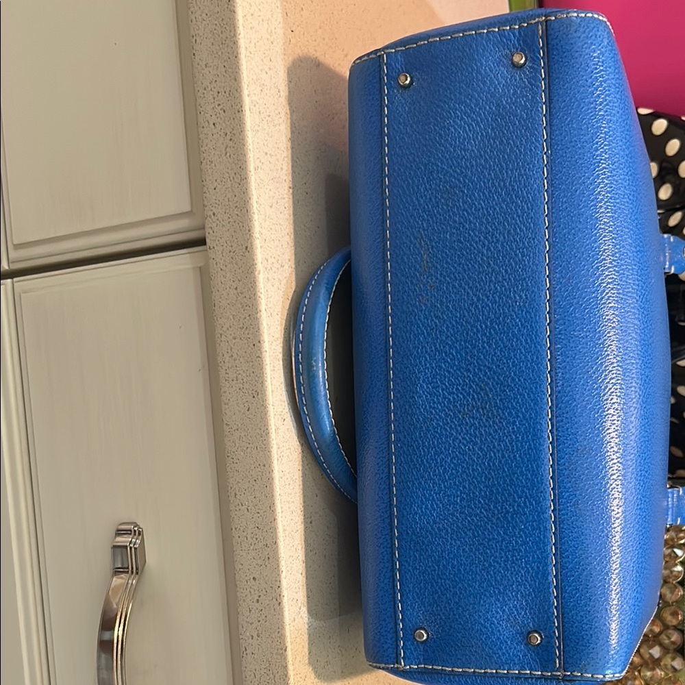 Kate Spade Blue Modern Tote with Metallic Accents - Picture 4 of 4